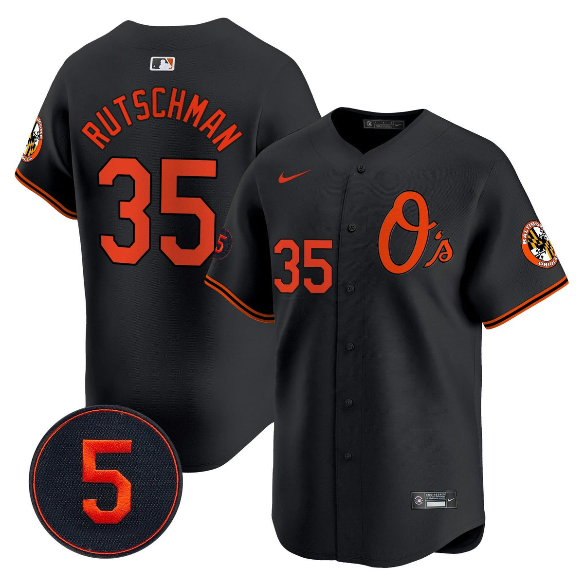 MLB Men’s Baltimore Robinson Patch Vapor Premier Limited Jersey V4