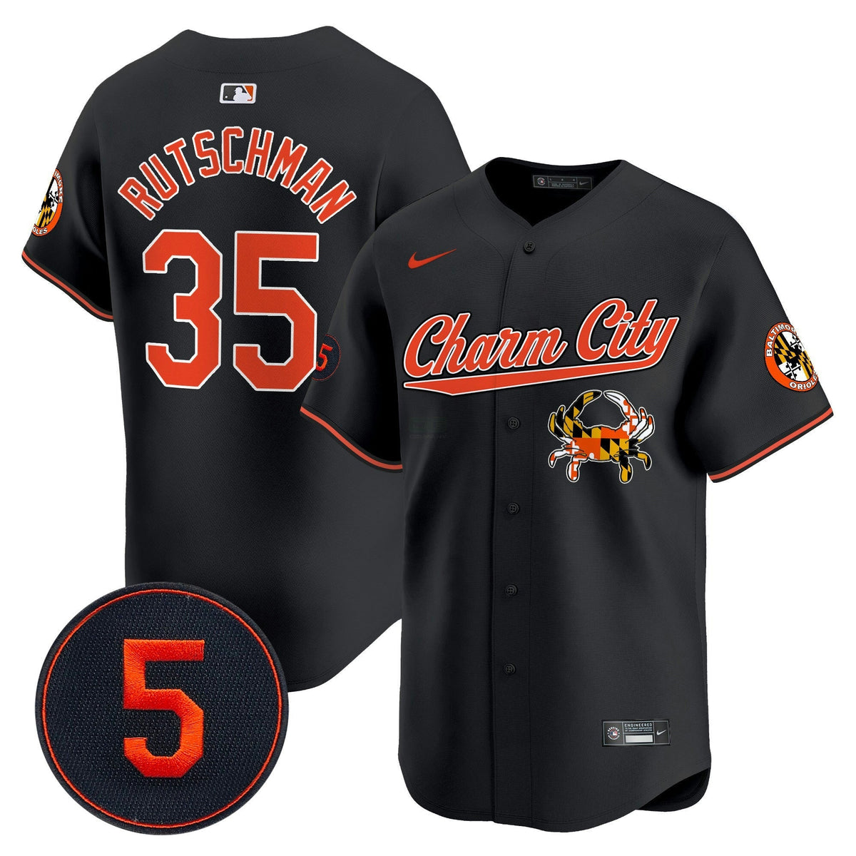 MLB Men’s Baltimore Robinson Patch Vapor Premier Limited Jersey V8
