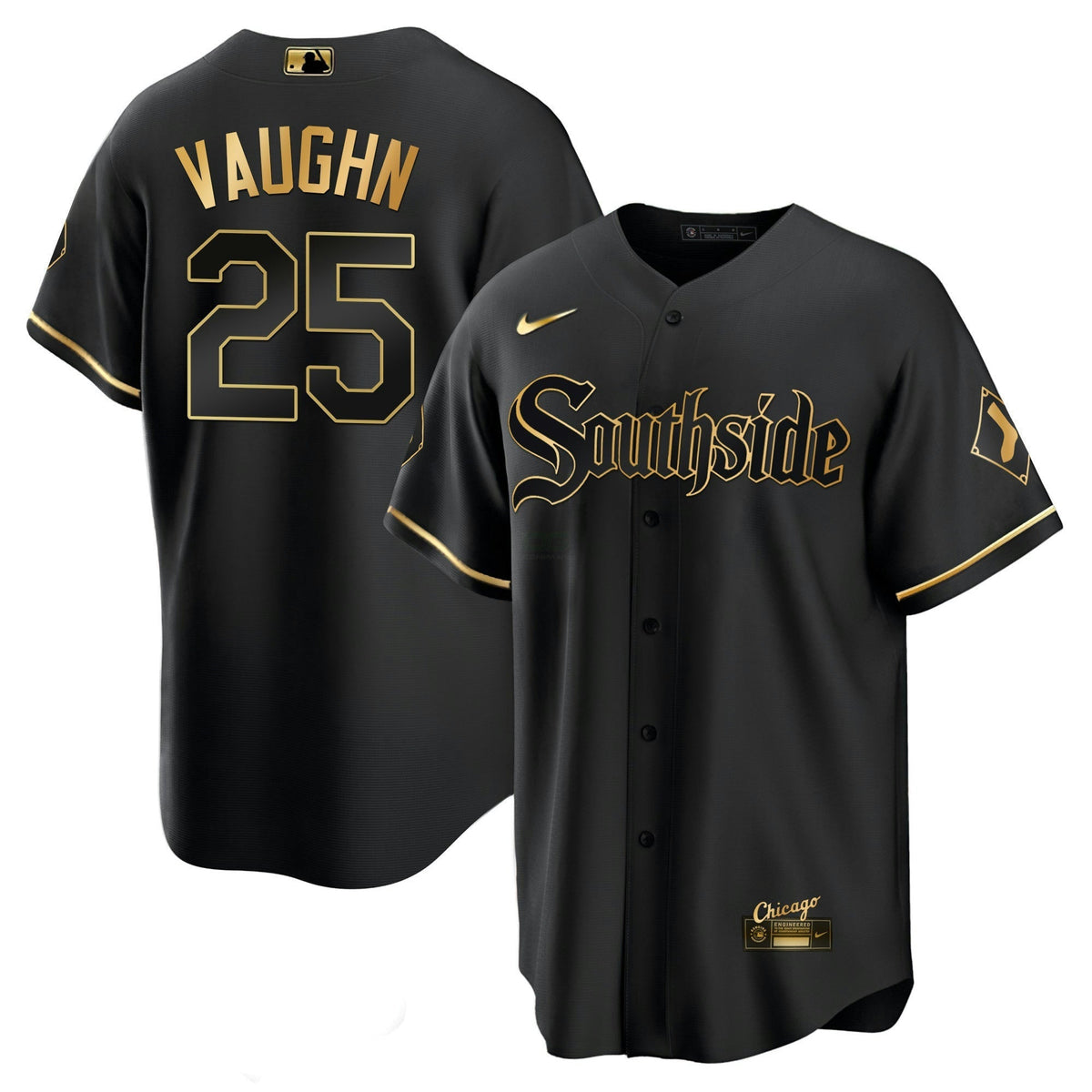 MLB Chicago White Sox Men’s Chicago Black Limited & Gold Jersey