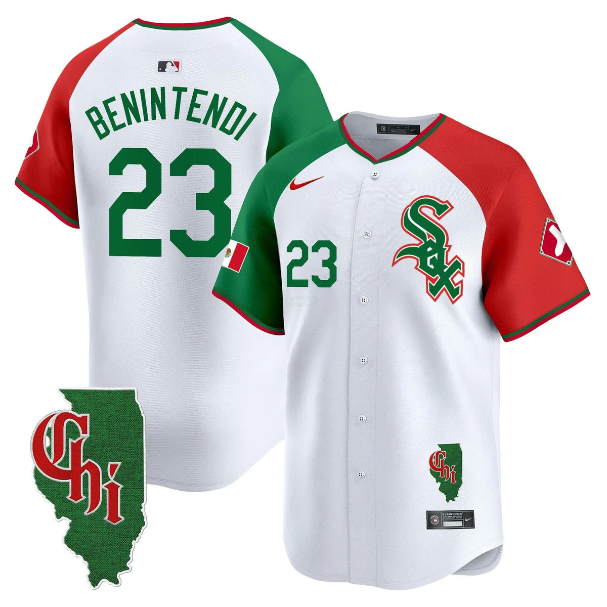 MLB Men’s Chicago Mexico Vapor Premier Limited Jersey – Illinois Patch