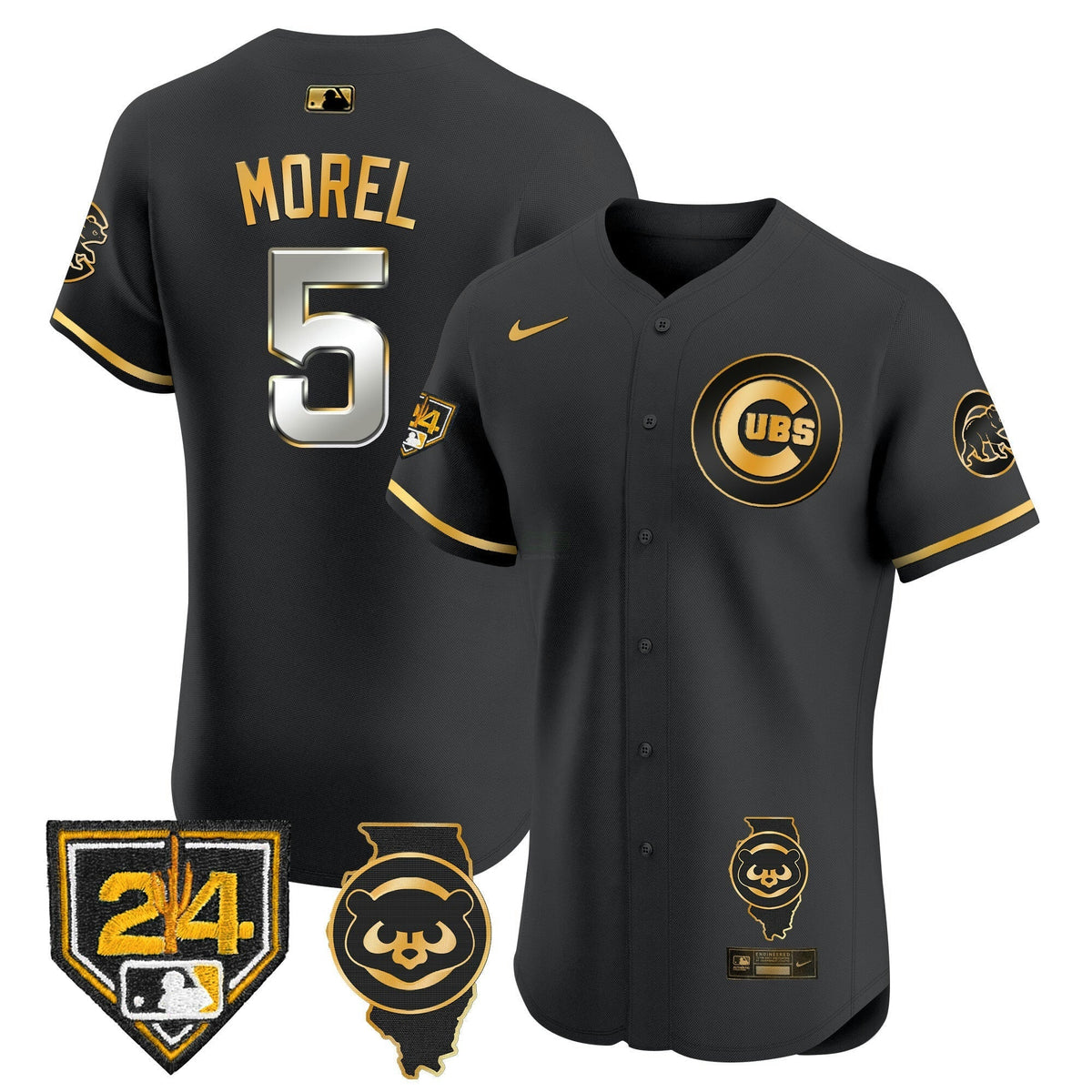 MLB Men’s Chicago Spring Training & Illinois Patch Vapor Premier Elite Jersey
