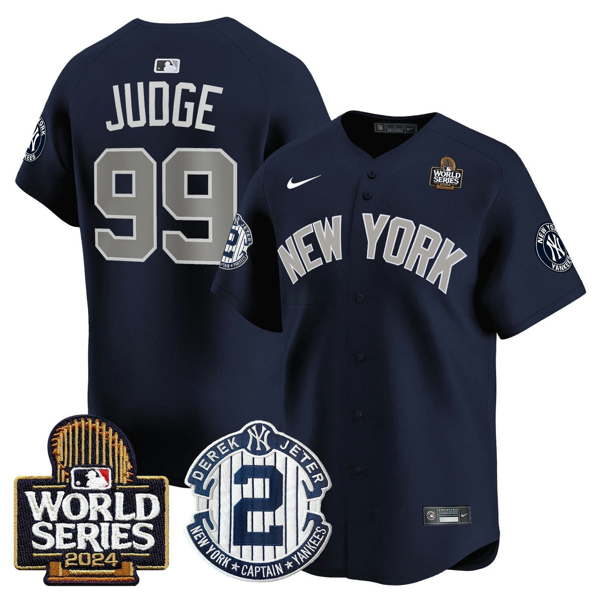 MLB Men’s Derek Jeter Patch 2024 World Series Vapor Premier Limited Jersey