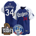 MLB Men’s Fernando Valenzuela & 2024 World Series Patch Vapor Premier Limited Jersey V3