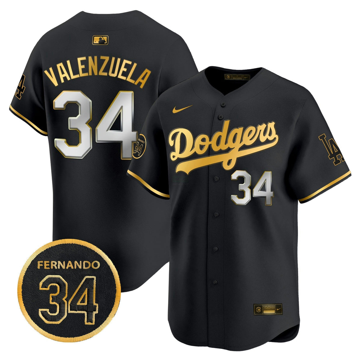 MLB Men’s Fernando Valenzuela Memorial Patch Vapor Premier Limited Jersey
