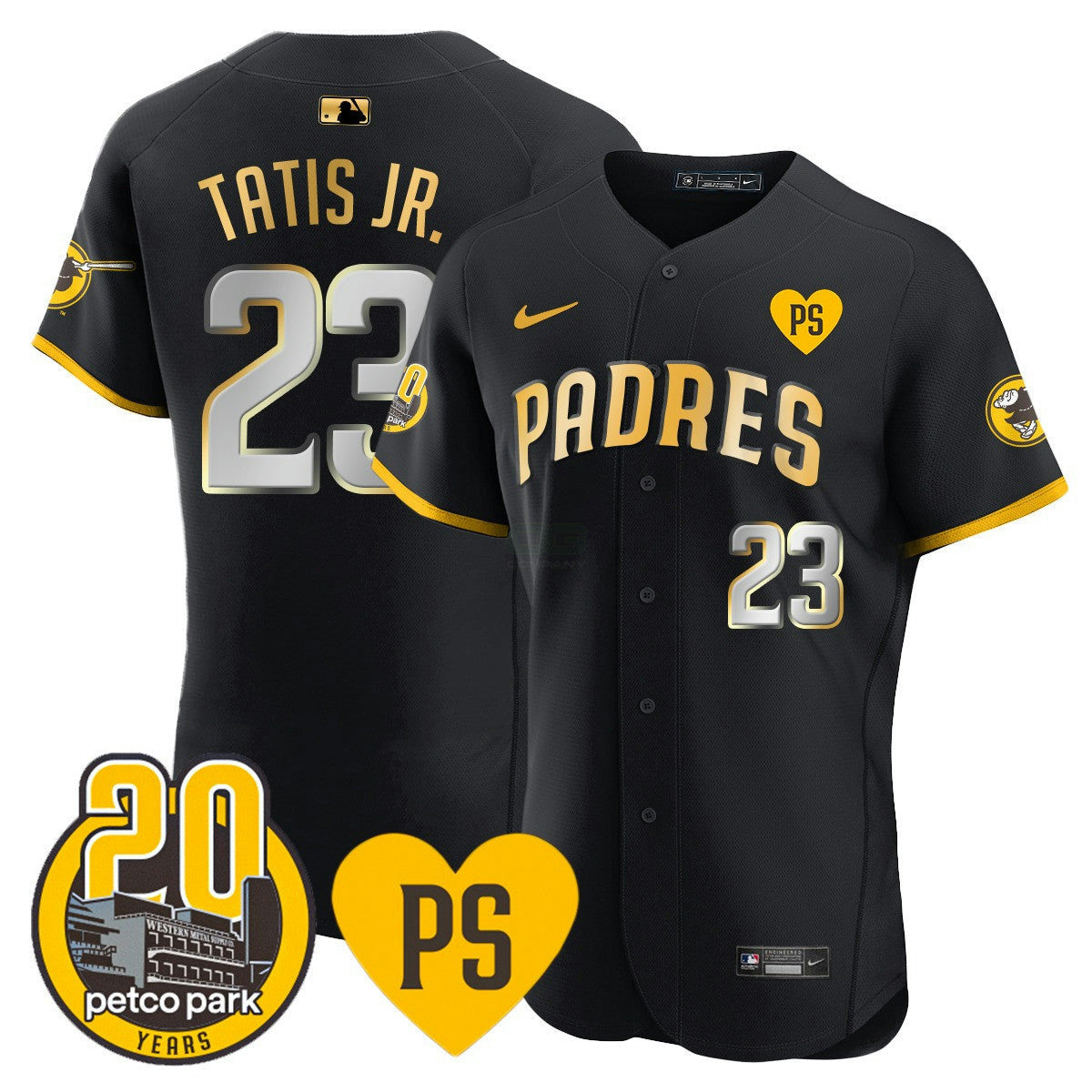 MLB Men’s “For Peter” & Petco Park 20th Patch Vapor Premier Elite Jersey