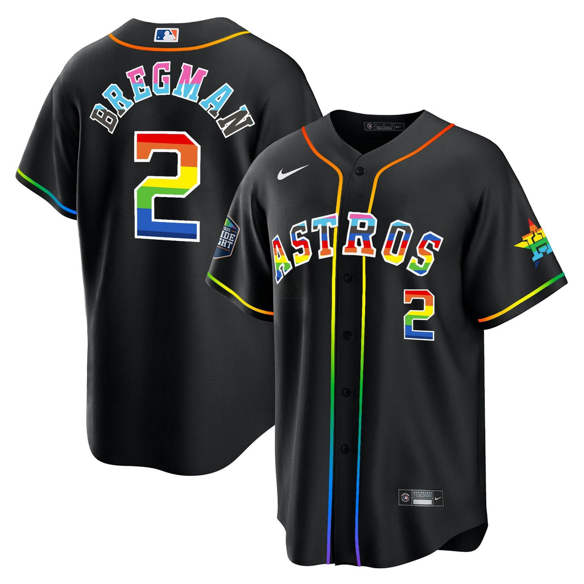 MLB Men’s Houston 2023 Cool Base Pride Jersey – Stitched