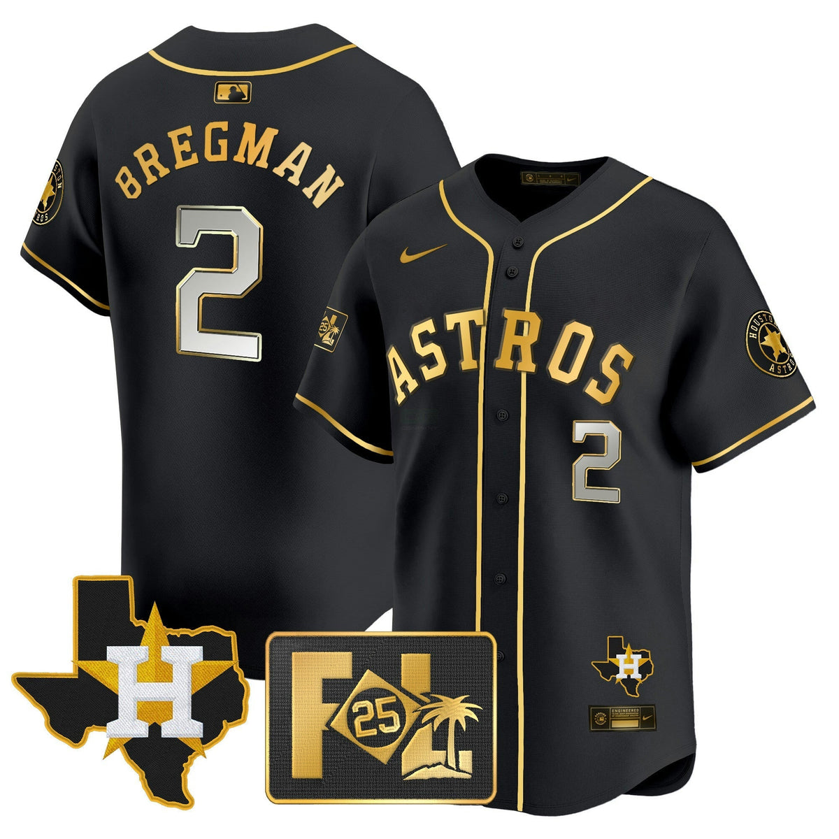 MLB Men’s Houston 2025 Spring Training & Texas Patch Vapor Premier Limited Jersey