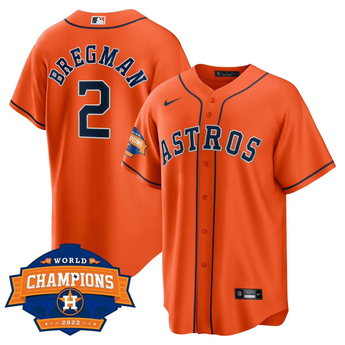 MLB Men’s Houston Alternate 2022 World Series Champions Patch Limited Jersey