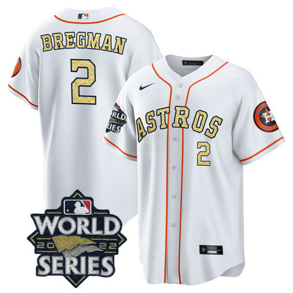 MLB Men’s Houston White Gold 2022 World Series Jersey