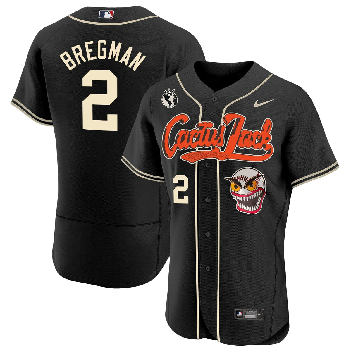 MLB Men’s Houston Cactus Jack Flex Base Jersey – Stitched