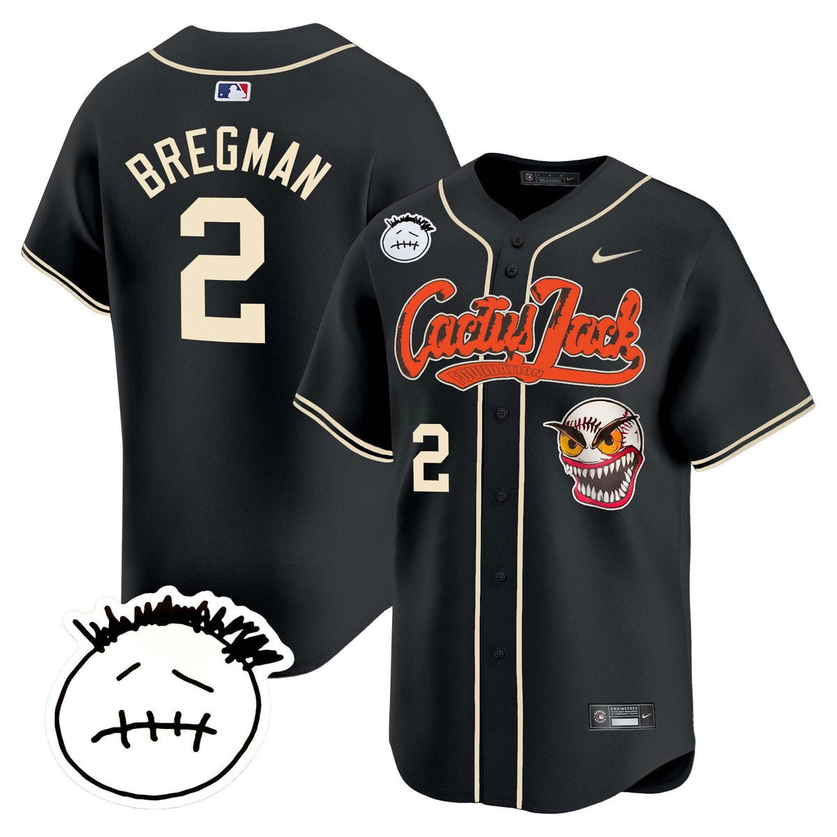MLB Men’s Houston Cactus Jack Patch Vapor Premier Limited Jersey V3 – Stitched