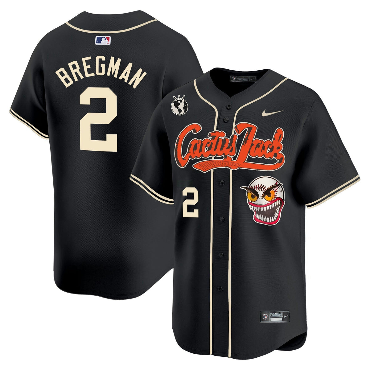 MLB Men’s Houston Cactus Jack Vapor Premier Limited Jersey – Stitched