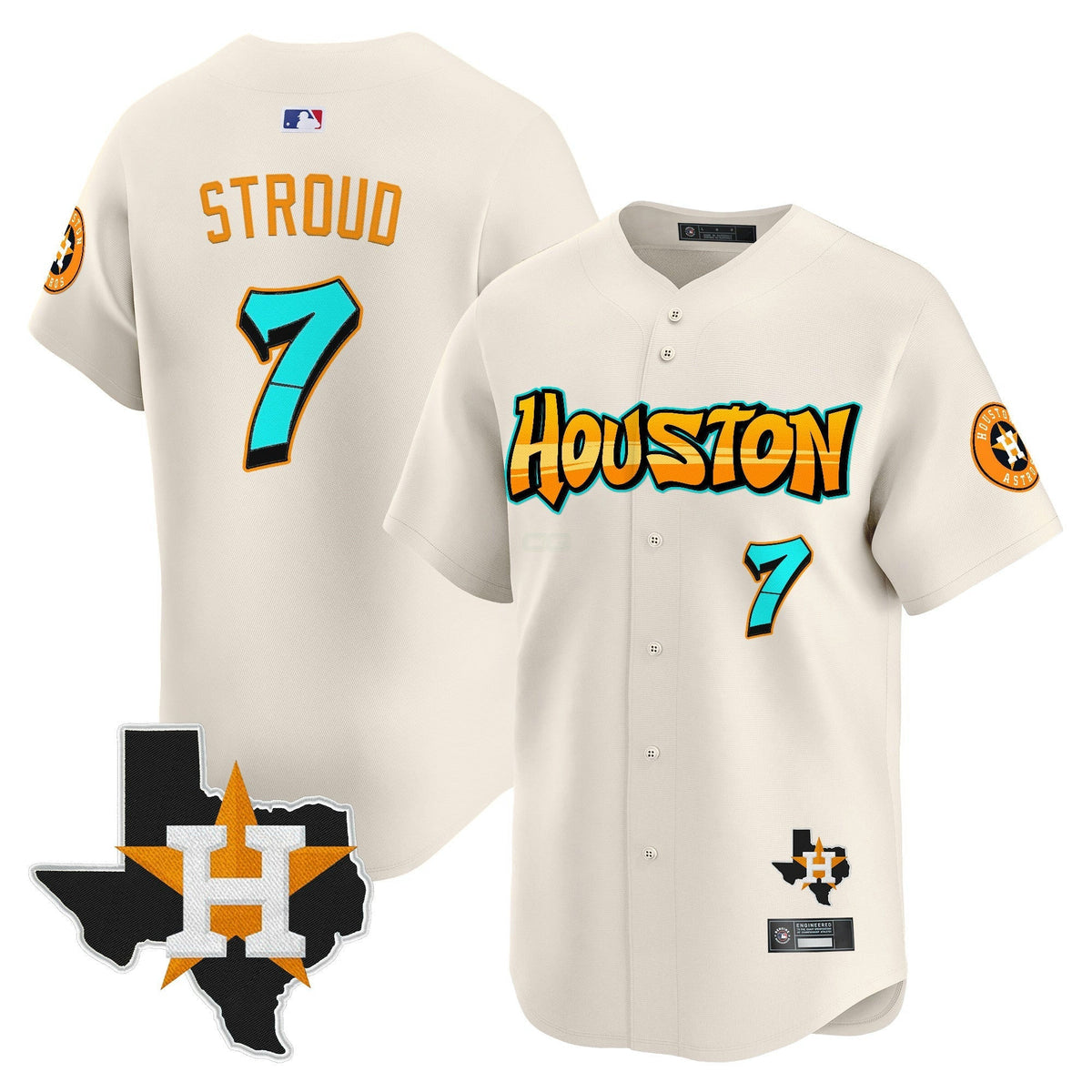 MLB Men’s Houston ‘Graffiti H-Town Edition’ Vapor Premier Limited Jersey