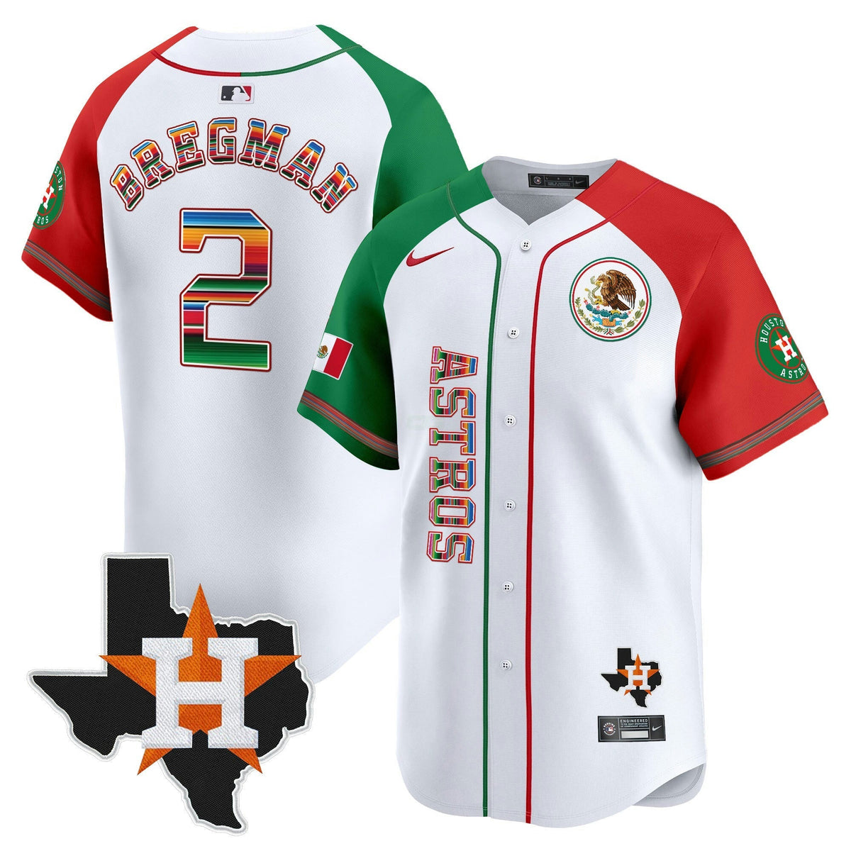 MLB Men’s Houston Mexico Vapor Premier Limited Jersey V4