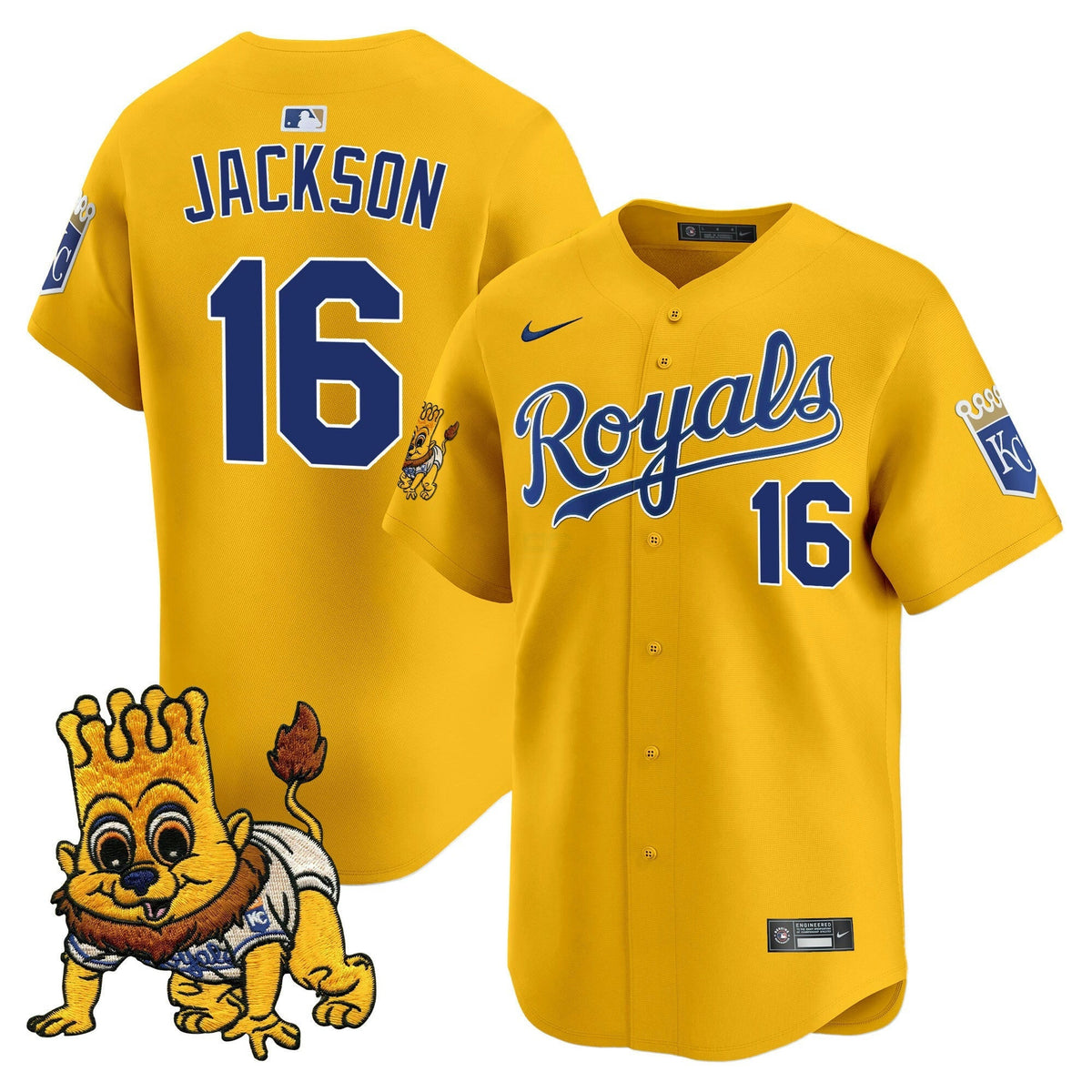 MLB Men’s Kansas City Sluggerrr Patch Vapor Premier Limited Jersey