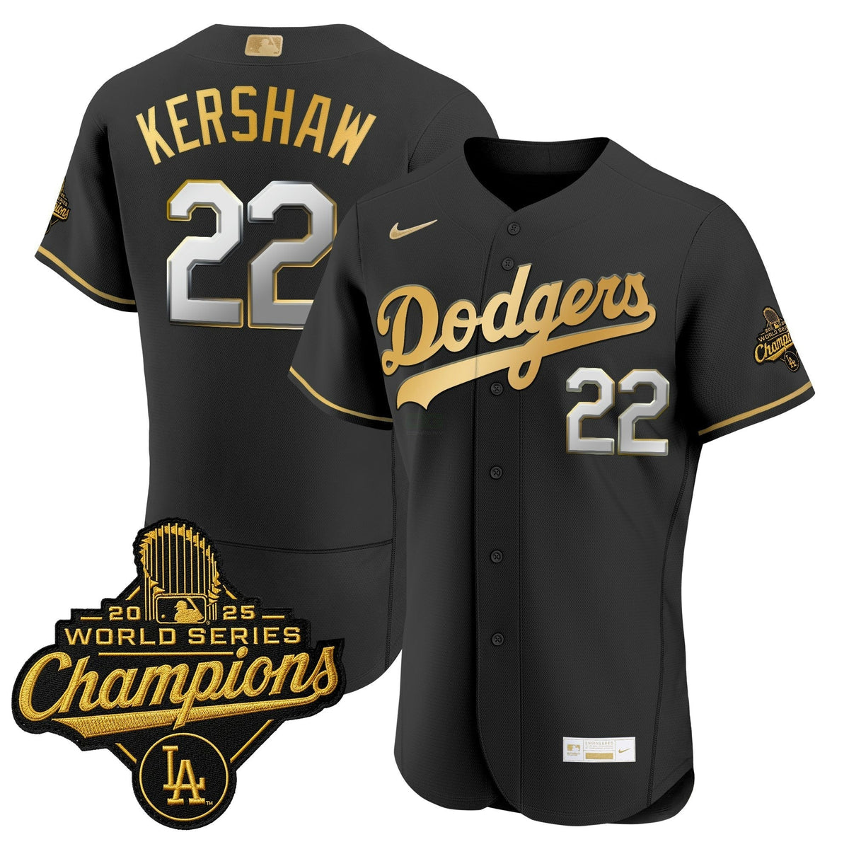 MLB Men’s Los Angeles “Gold Collection” Premier Elite Jersey