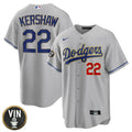 MLB Men’s Los Angeles Vin Scully Patch Gold Trim Jersey Collection
