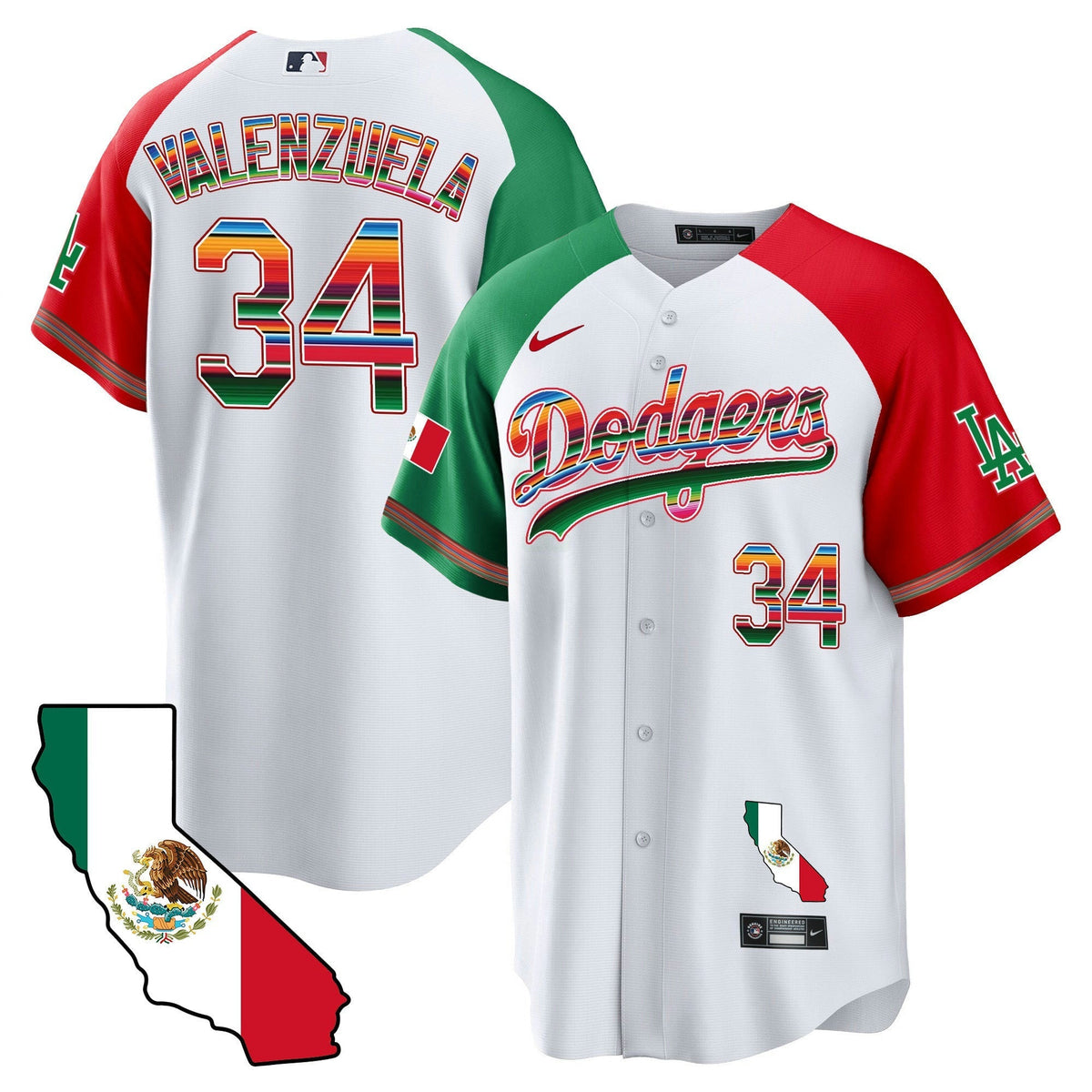 MLB Men’s Mexico California Map Cool Base Jersey