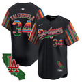 MLB Los Angeles Dodgers Men’s Mexico California Patch Vapor Premier Limited Jersey V5