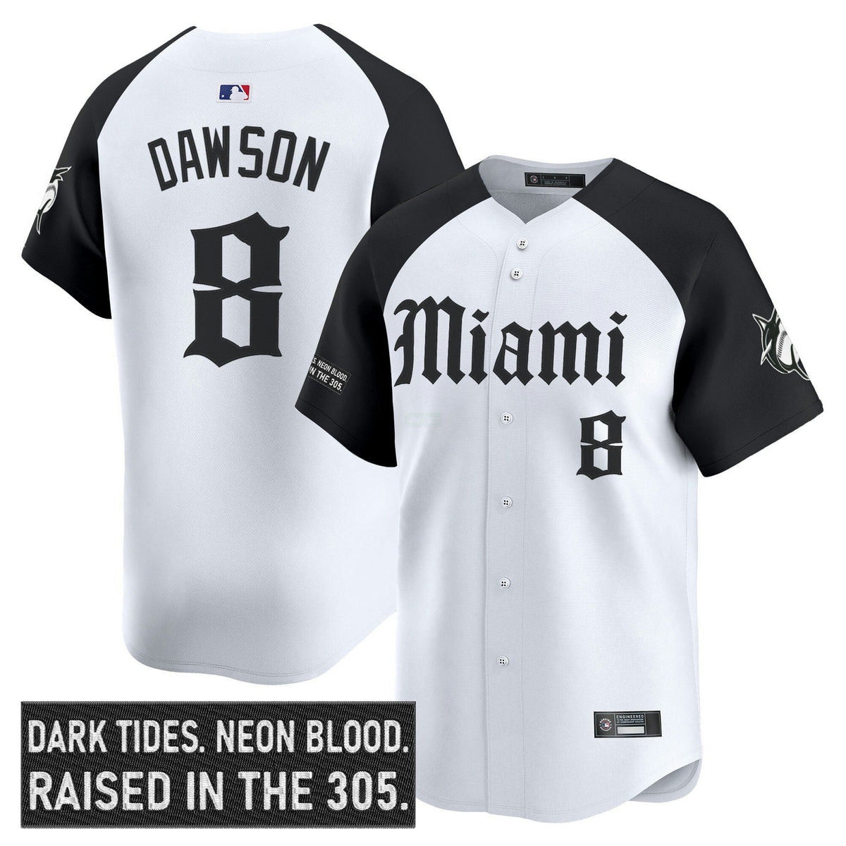 MLB Men’s Miami ‘Gothic Vice Edition’ Vapor Premier Limited Jersey