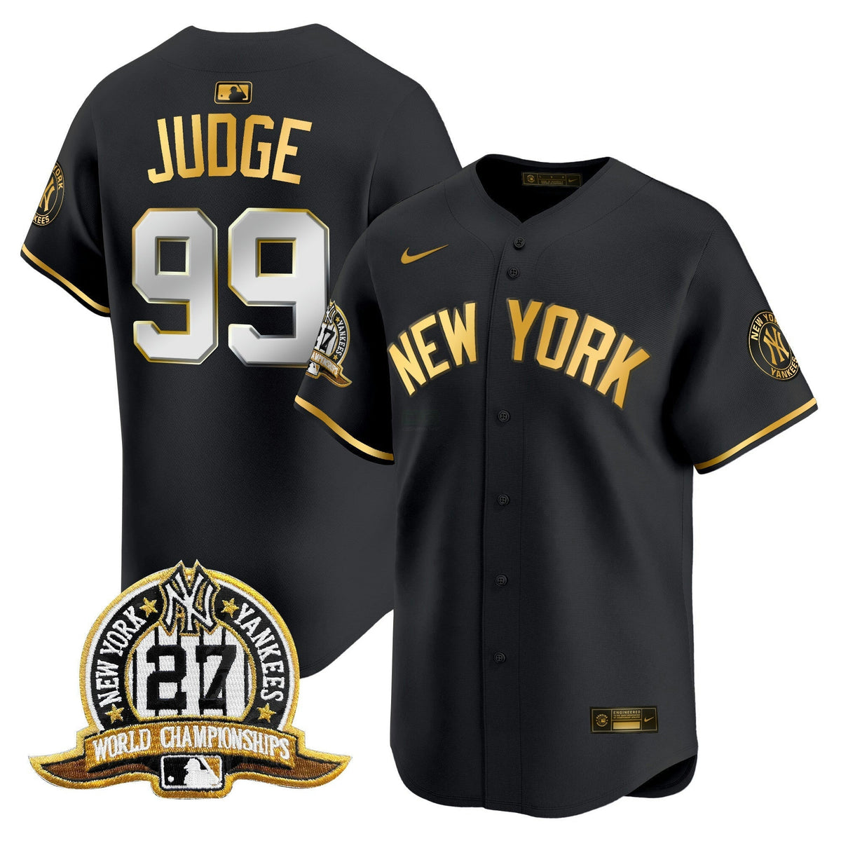 MLB Men’s New York 27 Time Champions Patch Vapor Premier Limited Jersey V2