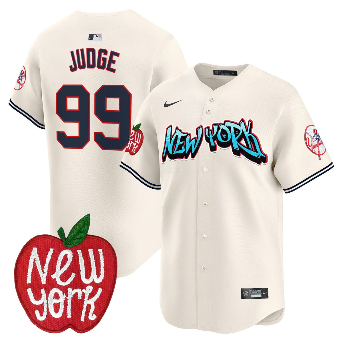 MLB Men’s New York Apple Patch Vapor Premier Limited Jersey