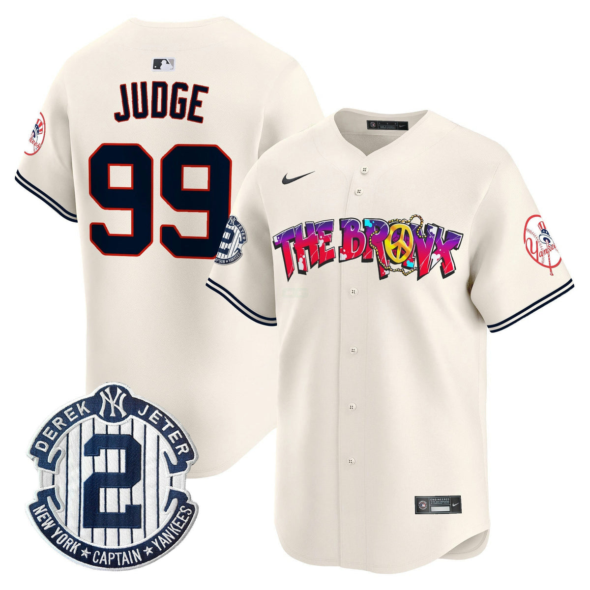 MLB Men’s New York The Bronx Graffiti Vapor Premier Limited Jersey V7