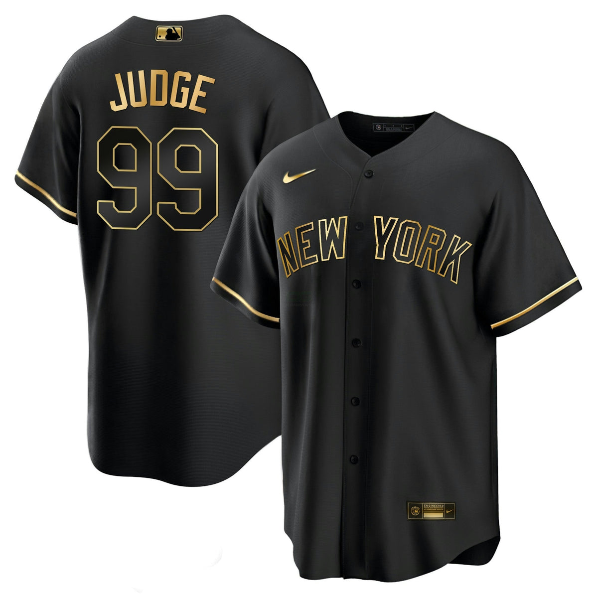 MLB Men’s New York Yankees Black Limited & Gold Jersey