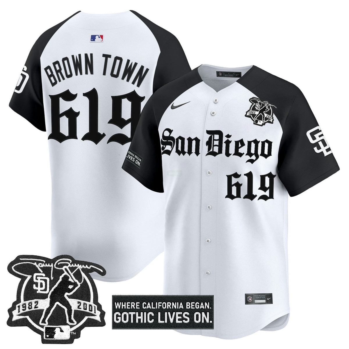 MLB Men’s San Diego ‘Gothic Edition’ Vapor Premier Limited Jersey