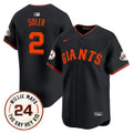 MLB Men’s San Francisco 2024 Willie Mays Patch Vapor Premier Limited Jersey V6