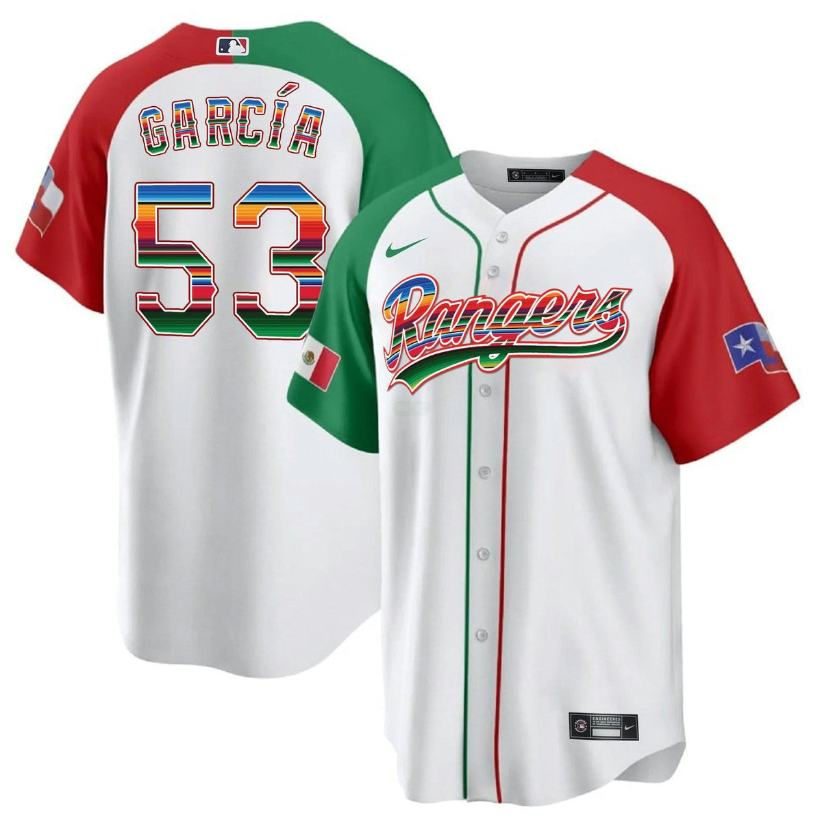 MLB Men’s Texas Mexican Heritage Night Cool Base Jersey – Home