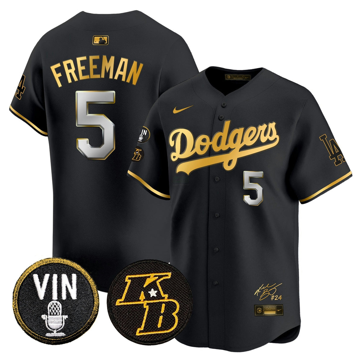 MLB Men’s Vin Patch & Kobe Bryant Signature Vapor Premier Limited Jersey