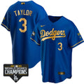 MLB Men’s World Series Patch Gold Limited Jersey