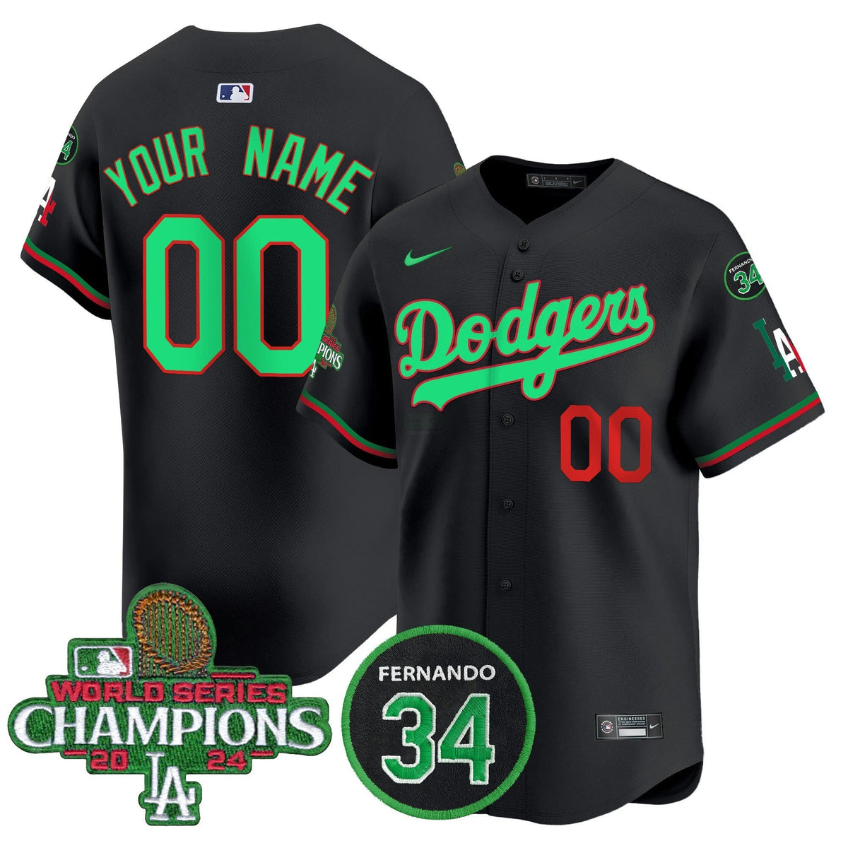 MLB Mexico 2024 World Series Champions Patch Vapor Premier Limited Jersey V3