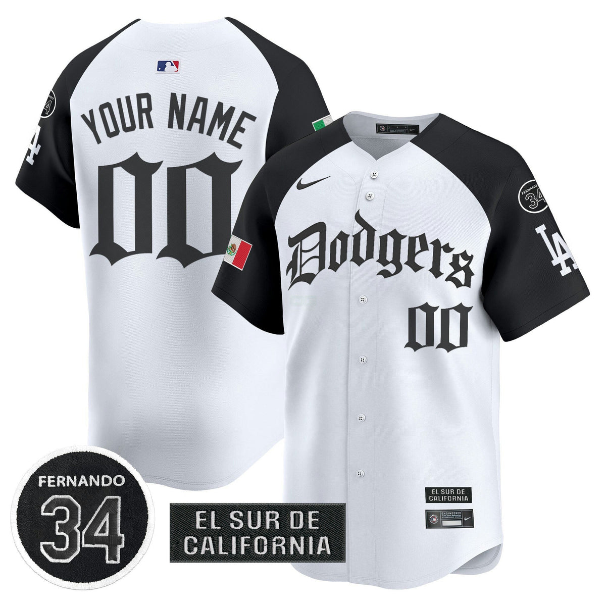 MLB Mexico 2025 LA Gothic Style Vapor Premier Limited Jersey V2