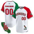 MLB Los Angeles Dodgers Mexico California Patch Vapor Premier Limited Jersey V3