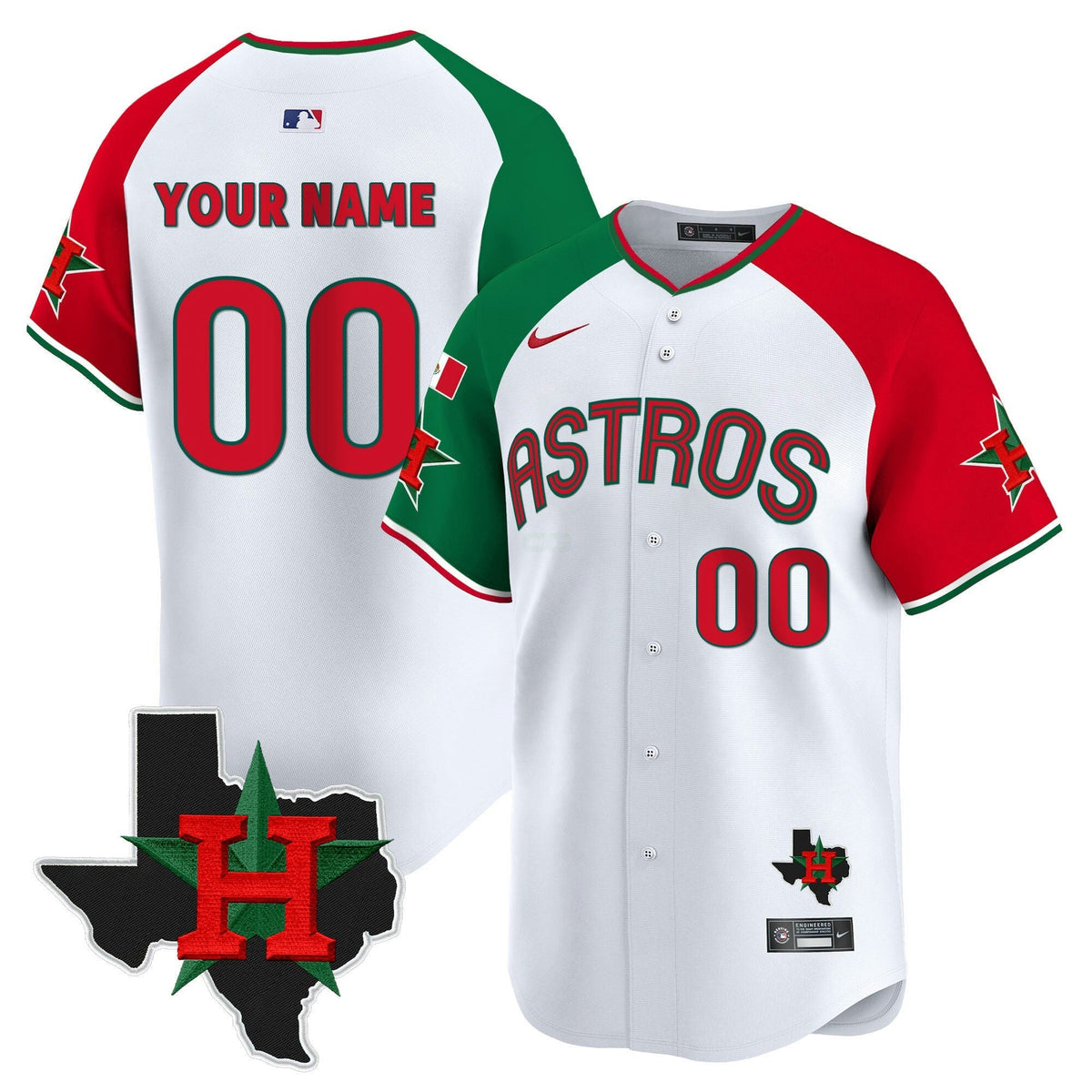 MLB Mexico Texas Patch Vapor Premier Limited Jersey V3