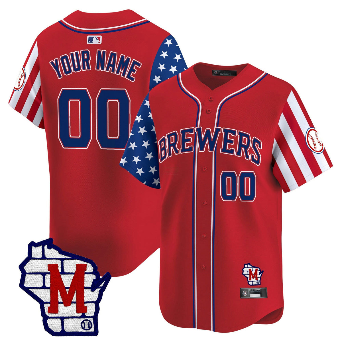 MLB Milwaukee 2025 Independence Day Vapor Premier Limited Jersey