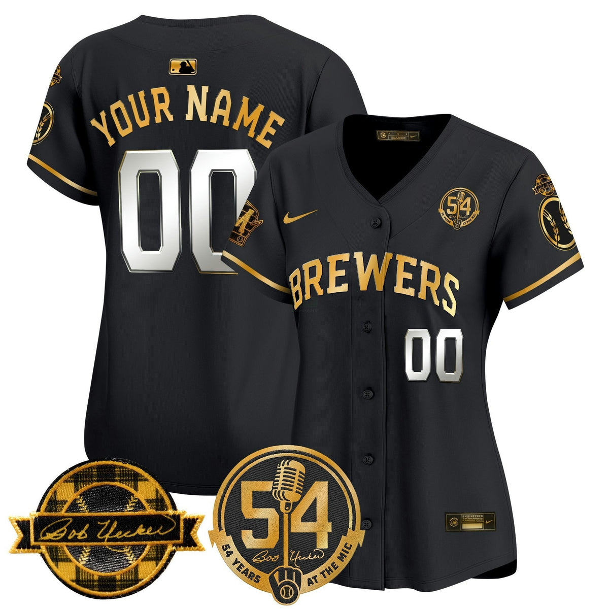 MLB Milwaukee ‘Bob Uecker – 54 Seasons for ’ Vapor Premier Limited Jersey