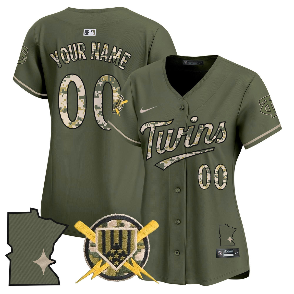 MLB Minnesota Armed Forces Day Vapor Premier Limited Jersey - Green