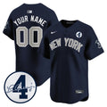 MLB New York Lou Gehrig Patch Vapor Premier Limited Jersey