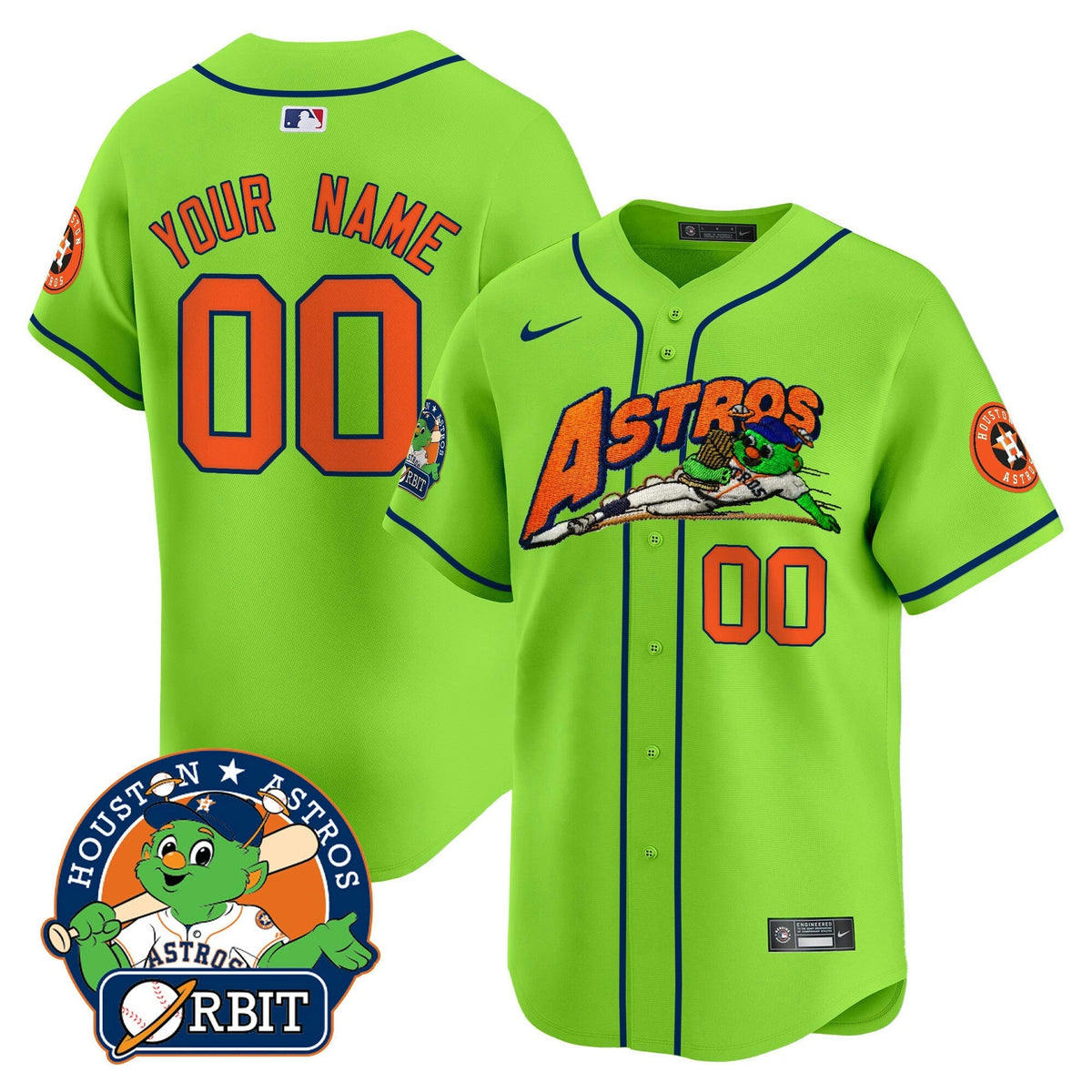 MLB Orbit Patch Vapor Premier Limited Jersey V4 - Green