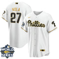 MLB Philadelphia Cool Base White Gold 2022 World Series Jersey