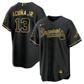 MLB Ronald Acuña Jr. Atlanta Black Gold Jersey
