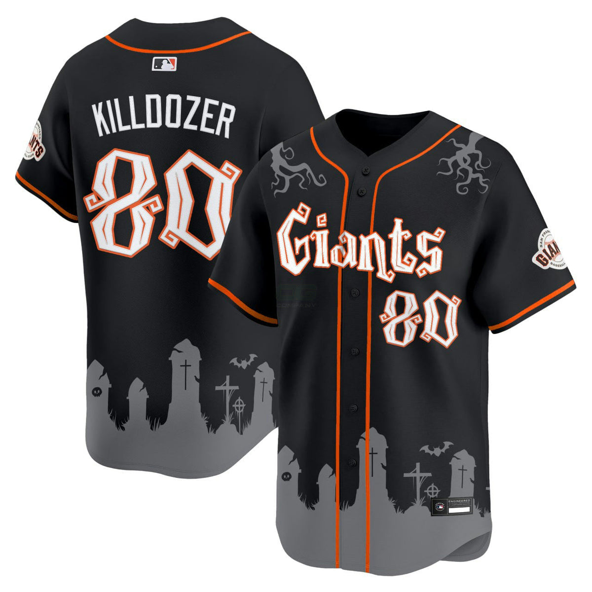 MLB San Francisco ‘Halloween Edition’ Vapor Limited Jersey - Black