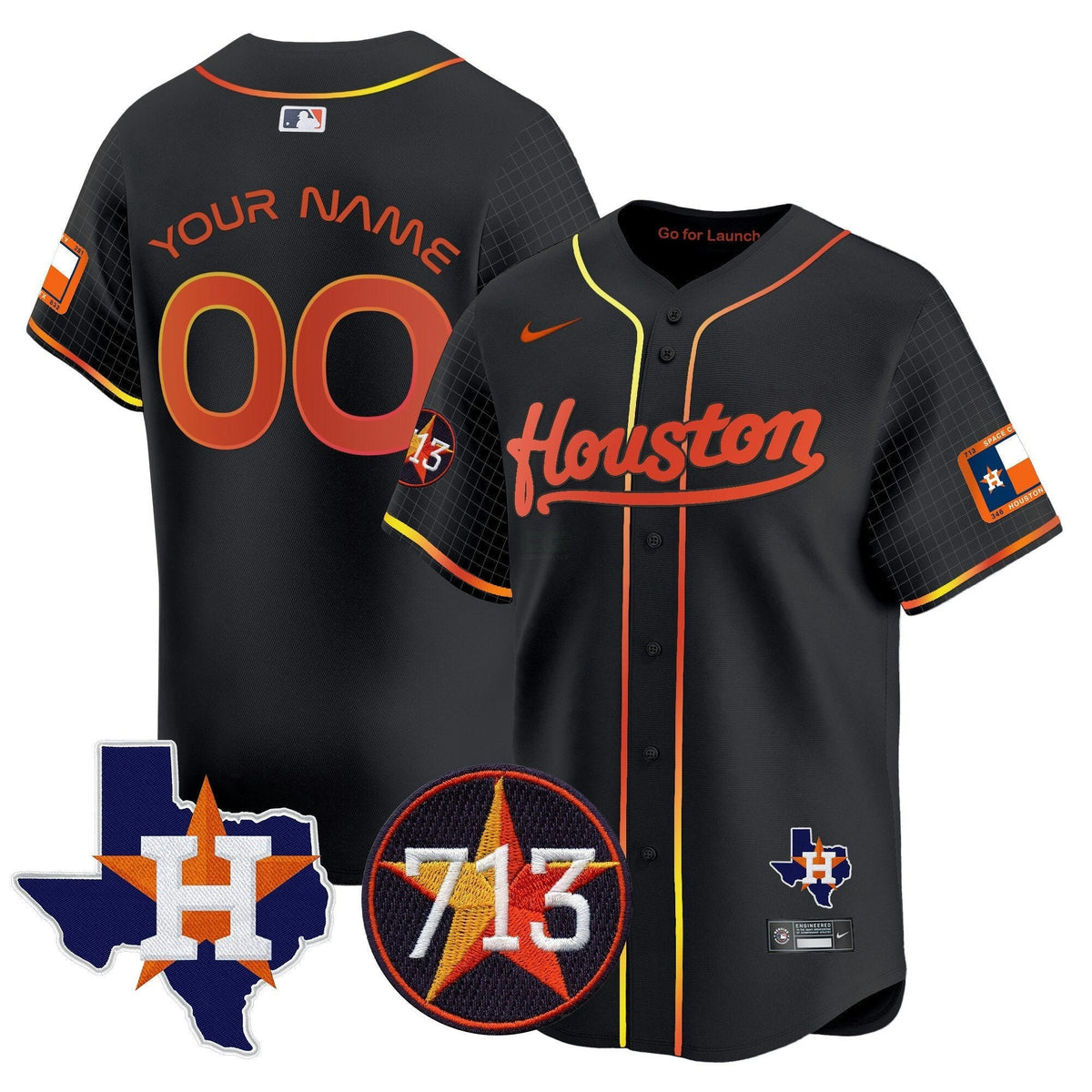 MLB Space City 713 Patch Vapor Premier Limited Jersey