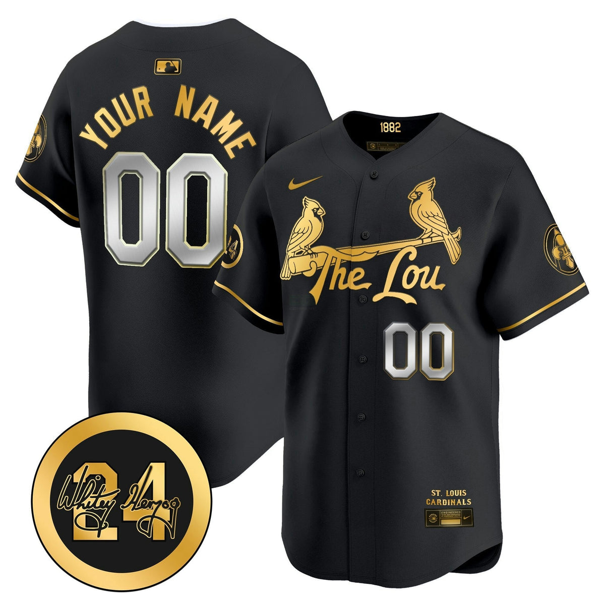 MLB St. Louis City Connect Whitey Herzog Patch Vapor Premier Limited Jersey