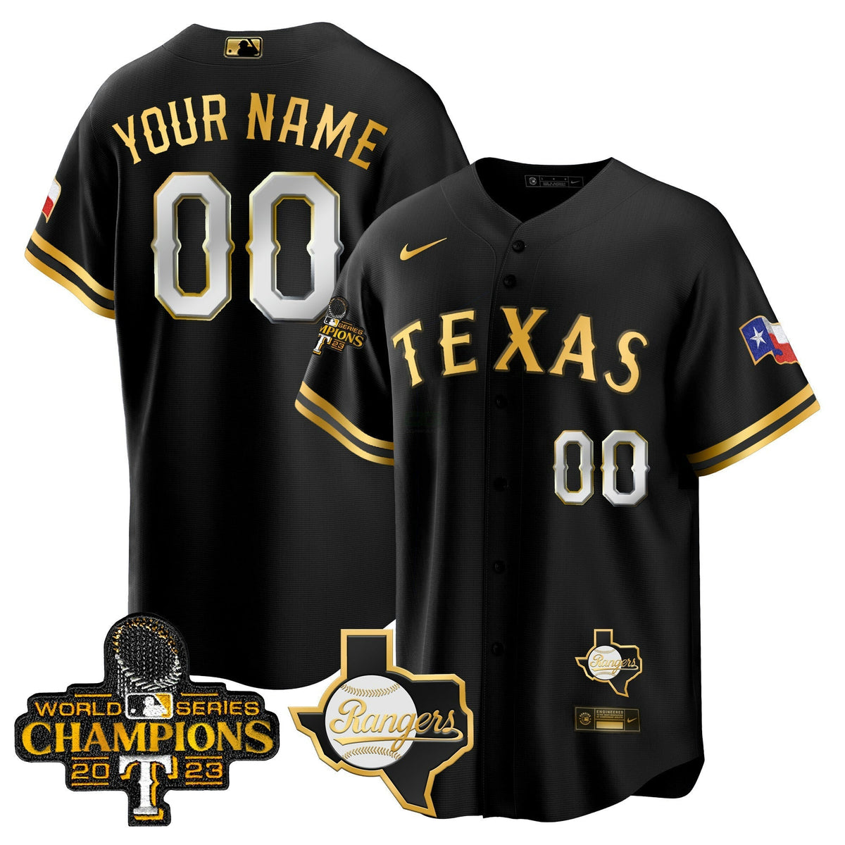 MLB Texas 2023 World Series Champions Cool Base Jersey V2