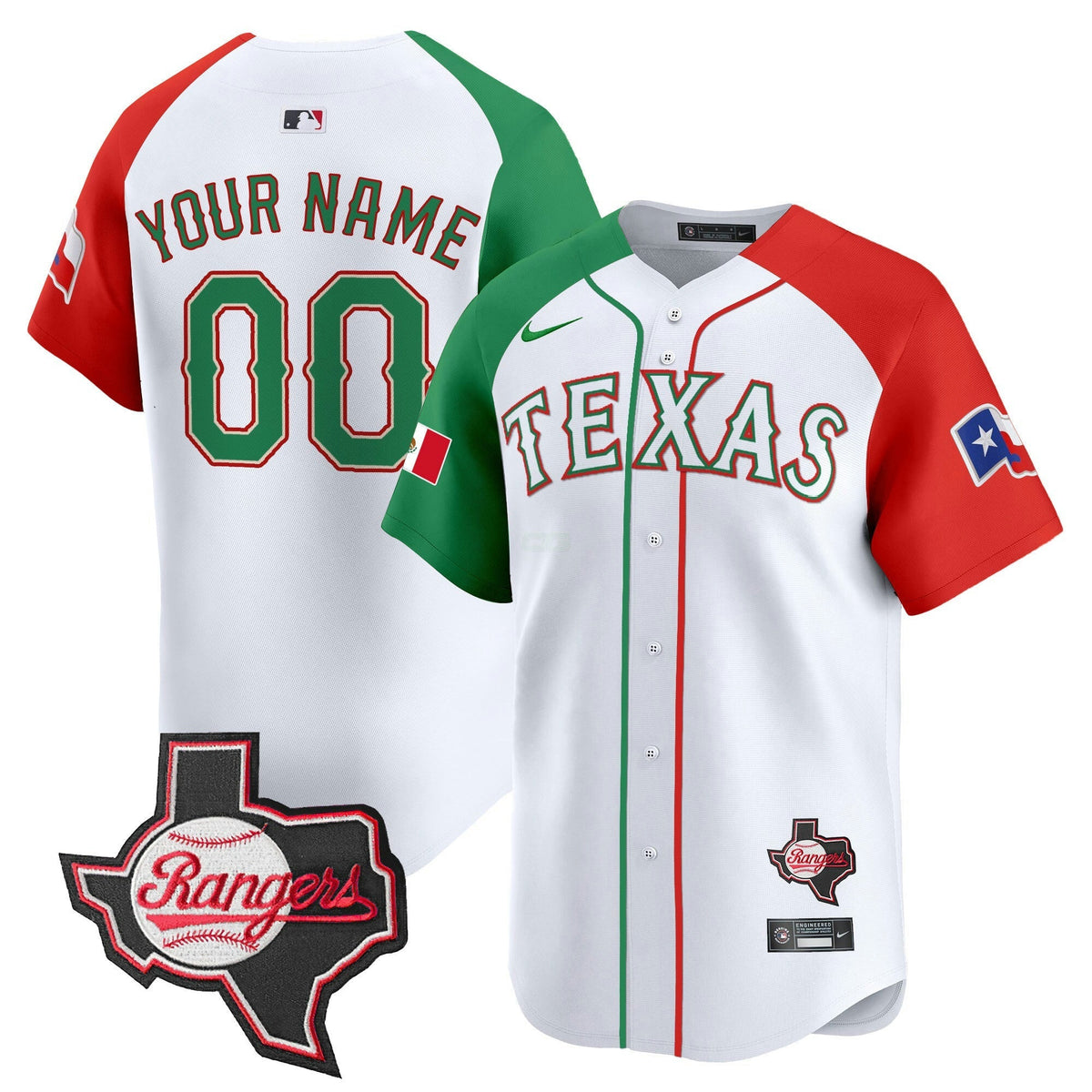 MLB Texas Mexico Texas Patch Vapor Premier Limited Jersey