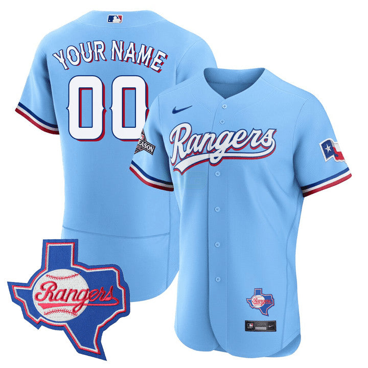 MLB Texas Texas State Patch Jersey